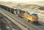 Empty coal train rolls north